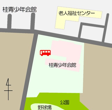 桂青少年会館の地図