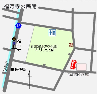 福万寺公民館の地図