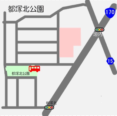 都塚北公園の地図