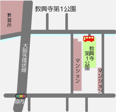 教興寺第1公園の地図